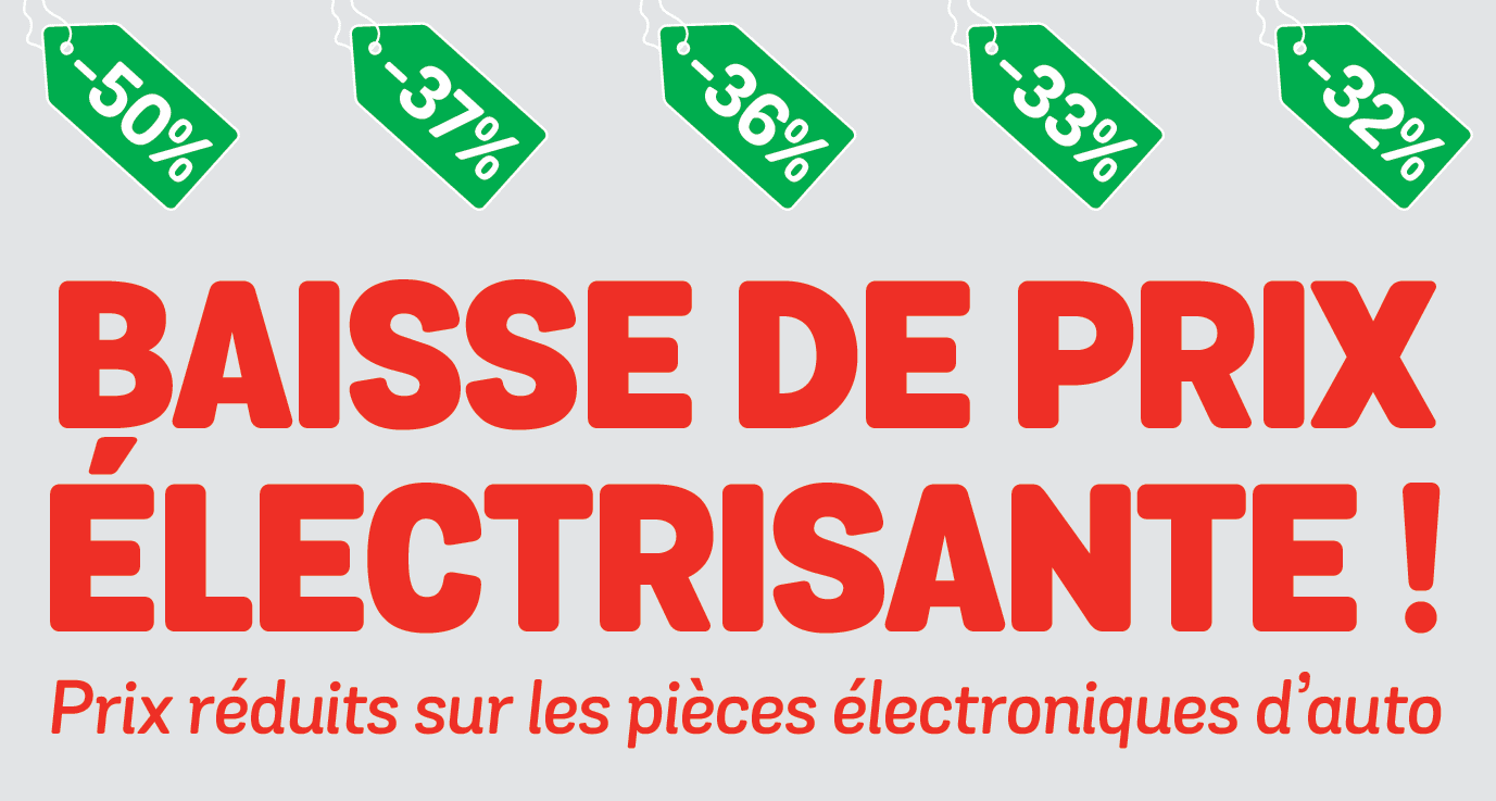 Promo baisse de prix sur les pièces électroniques