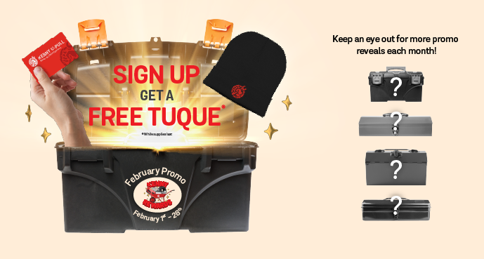 Sign up for the Rewards Program and get a FREE tuque!