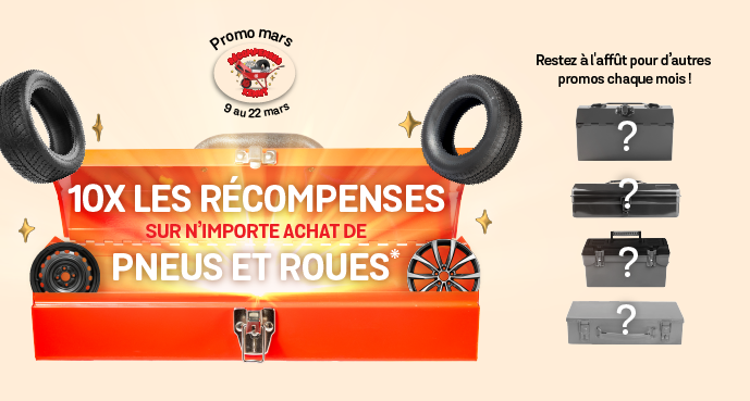 Obtenez 10x vos récompenses Kenny sur tout achat de pneus et roues !