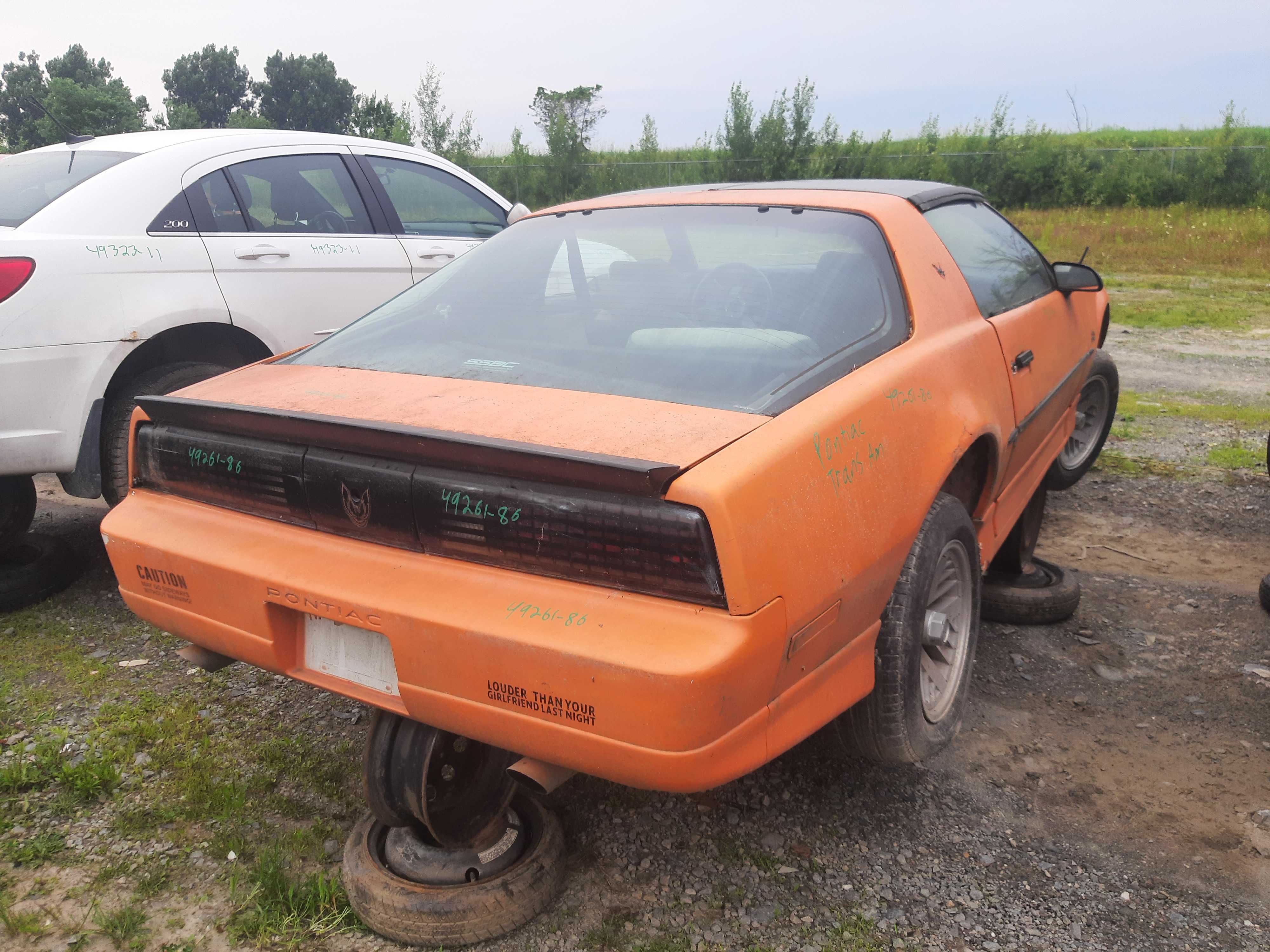 PONTIAC FIREBIRD 1986